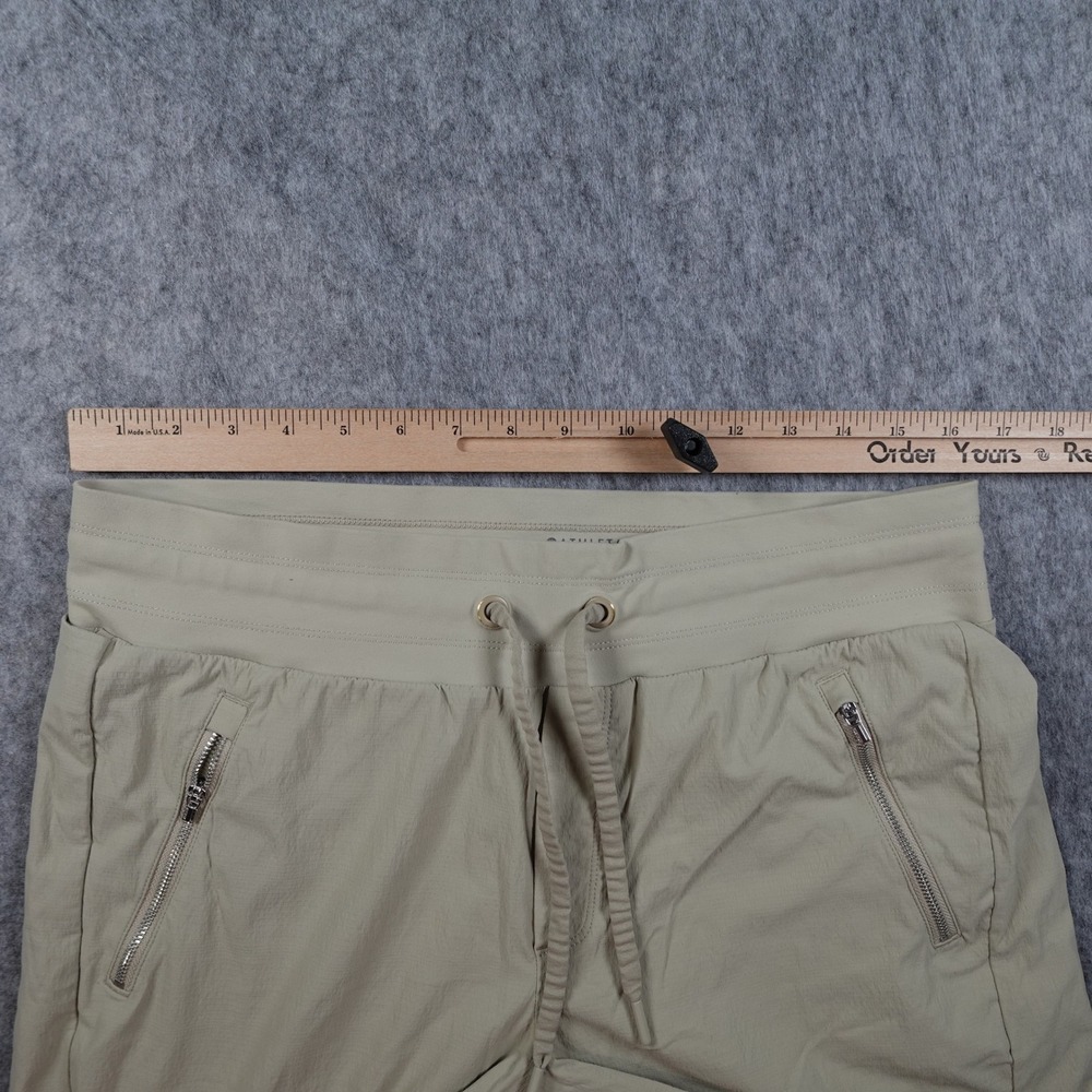 Athleta Jogger Womens 12 Tan Trekkie North Zipper Pocket Hiking Lightweight - Picture 7 of 13